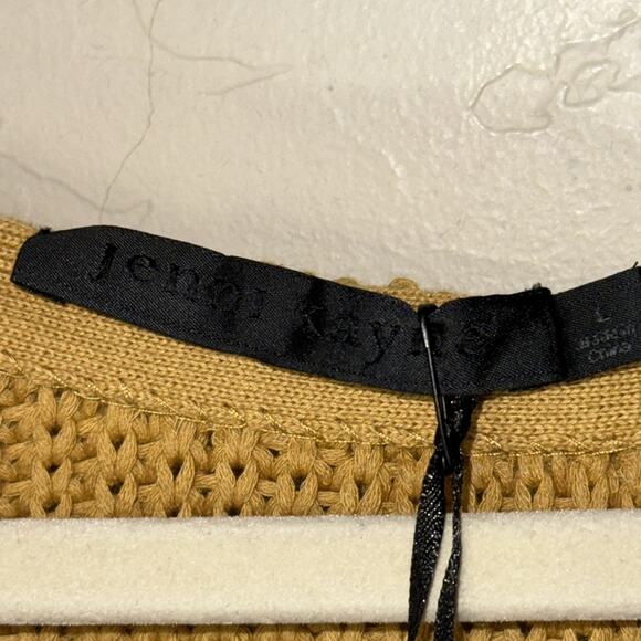 Jenni Kayne cotton cabin sweater in mustard NWT size large - Picture 4 of 6